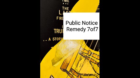 Public Notice - Problem? Reaction* Solution! 7of7