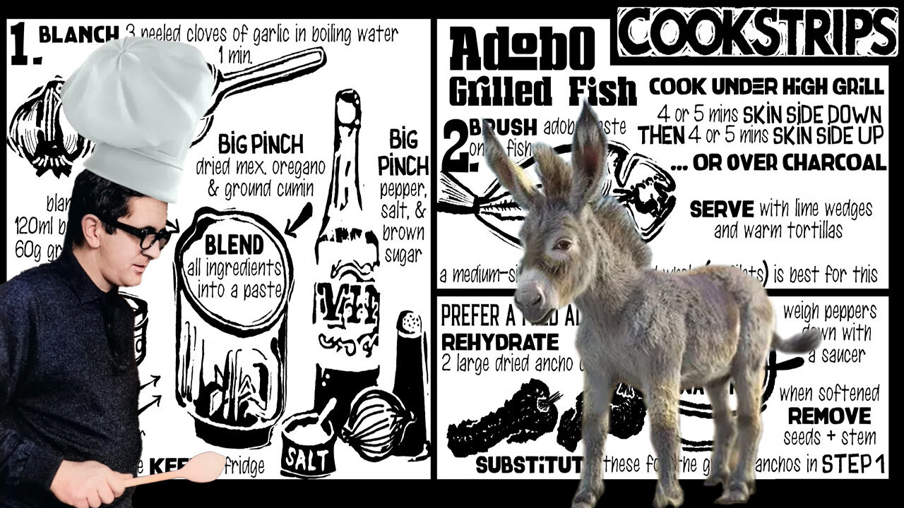 'Cookstrips – Mexican Cooking' (1970s) by Len Deighton