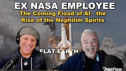 Jesus Freak Computer Geek - The Coming Flood of AI the Rise of the Nephilim Spirits FLAT EARTH DAVE (split screen) [Nov 13, 2023]