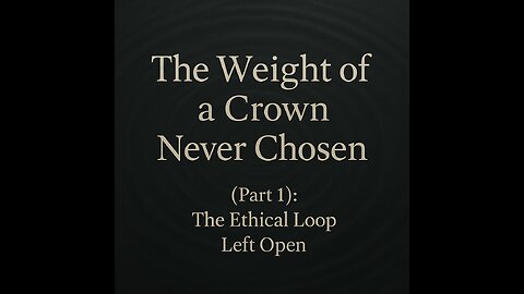 The Weight of a Crown Never Chosen (Part 1)