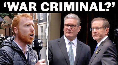 We asked Israel's president if he's a war criminal in front of Starmer