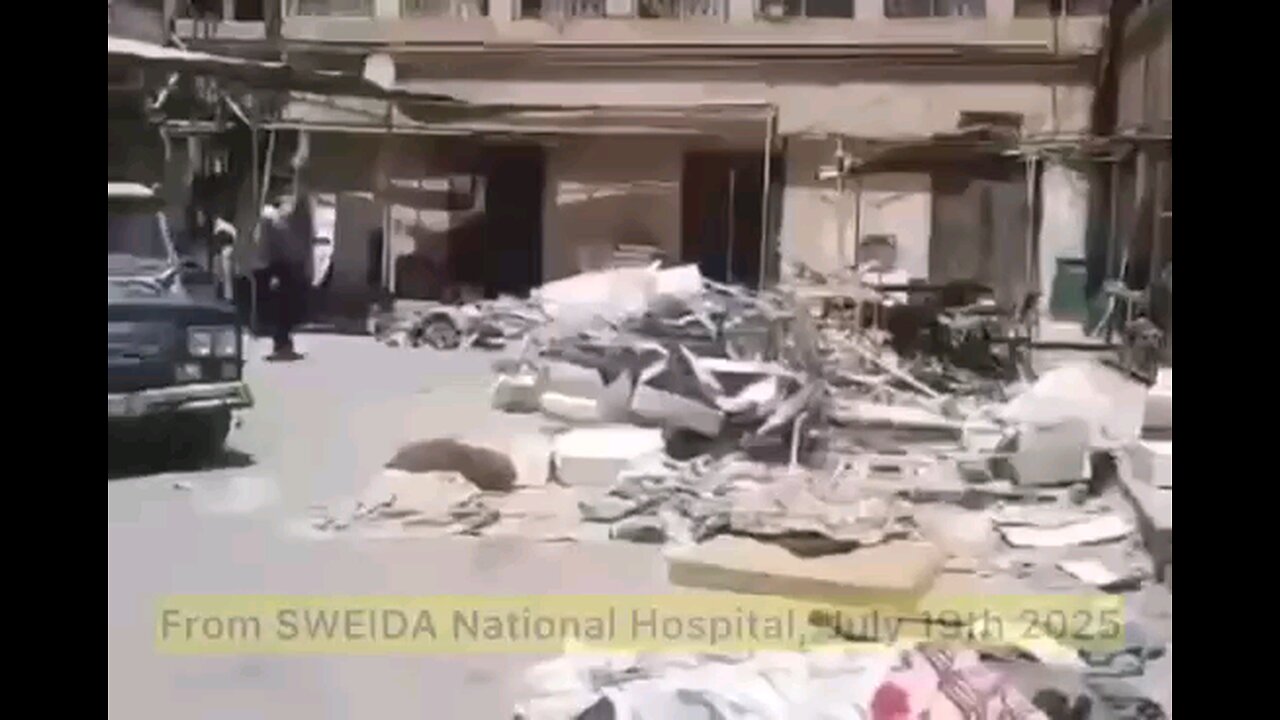 Jihadists have destroyed the hospital in As Suwayda, Syria.