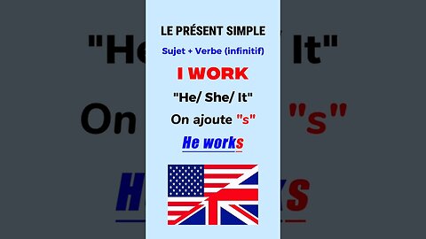 ✅ Le présent simple en ANGLAIS en 1 minute 📚 #AnglaisFacile