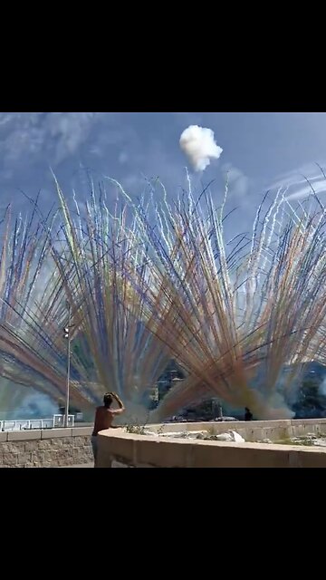 HOW BEAUTIFUL FIREWORKS LOOKS LIKE🧨🎉☀️🎊🏕️IN BROAD DAYLIGHT🌤️🎊💫