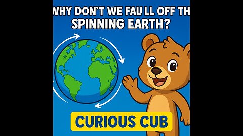 Why Don’t We Fall Off the Spinning Earth? 🌍 | Gravity Explained for Kids | Curious Cub