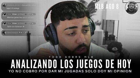ANALIZANDO LOS JUEGOS DE HOY EN MLB - Agosto 8