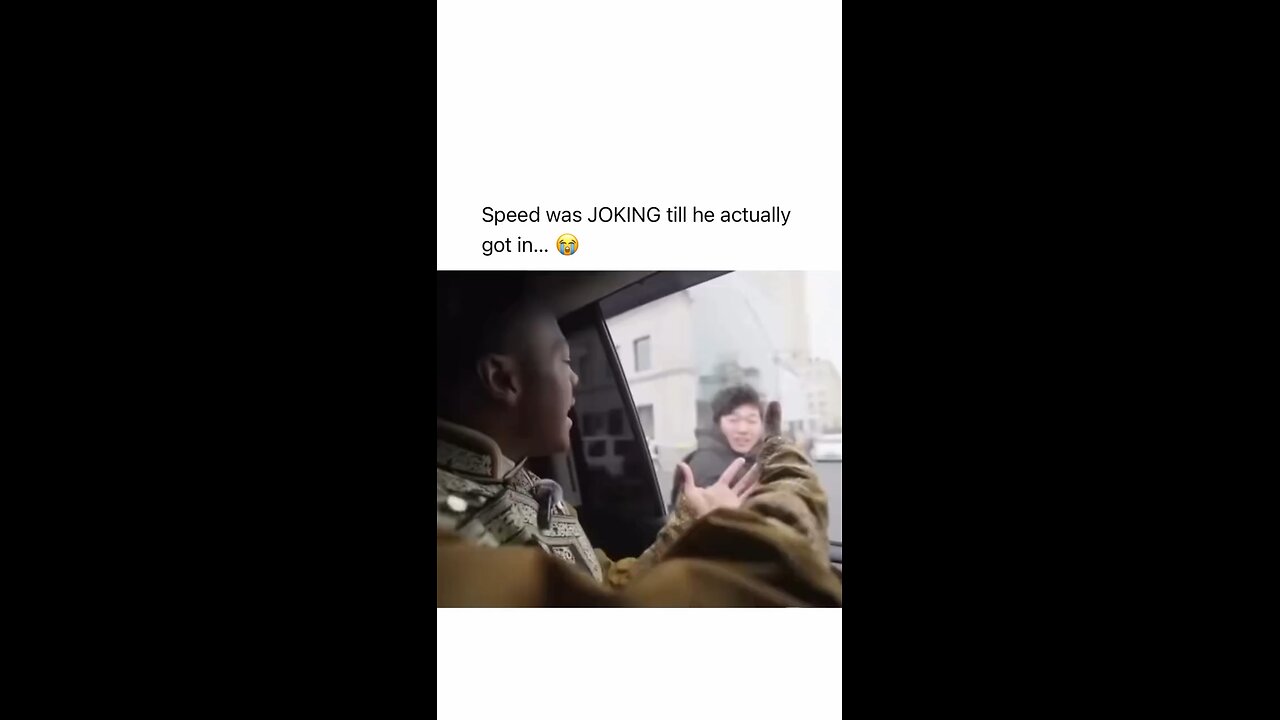 Speed was JOKING till he actually got in...ðŸ˜