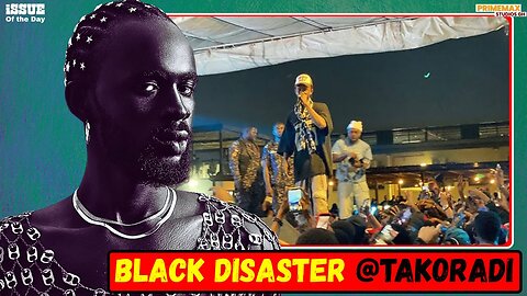 Black Sherif Ḁttḁcked with Bottles in Takoradi for Showing up late for a show.