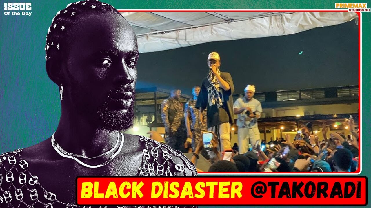 Black Sherif Ḁttḁcked with Bottles in Takoradi for Showing up late for a show.