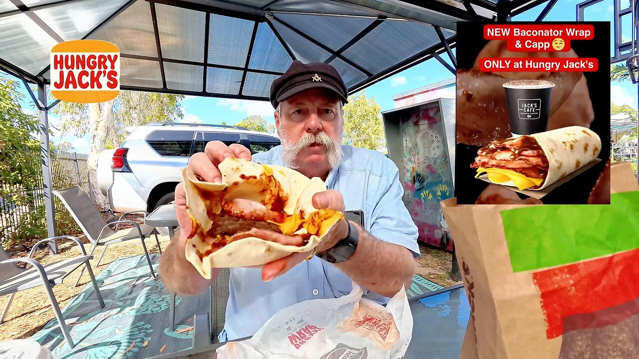 Hungry Jack’s Baconator Wrap & Capp Meal Deal Review – Breakfast Disaster