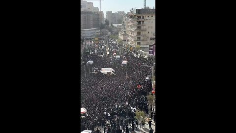Thousands of ultra-Orthodox Jews, dressed in black