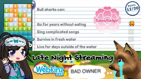 late night webkinz next with sakura !!