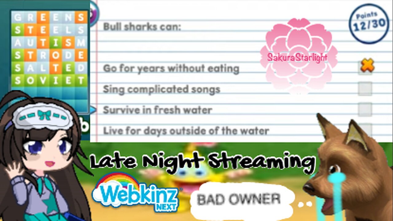 late night webkinz next with sakura !!