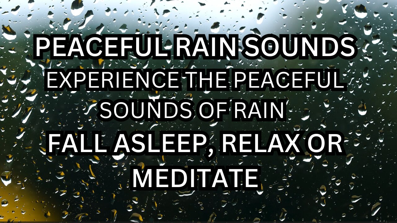 Rain Sounds for Sleeping - Fall Asleep 1 Hour of beautiful rain sound.