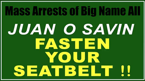 Juan O Savin "Fasten Your Seatbelt" - Mass Arrests of Big Name All