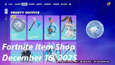 Fortnite Item Shop|December 16, 2025(*New* Globey Sidekick)