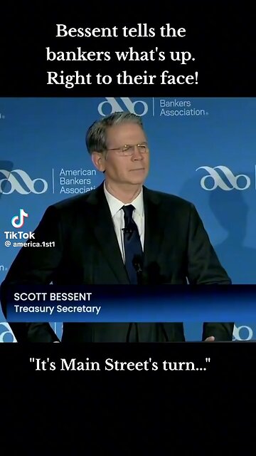 Bessent Tells The Bankers What’s Up🔥😄