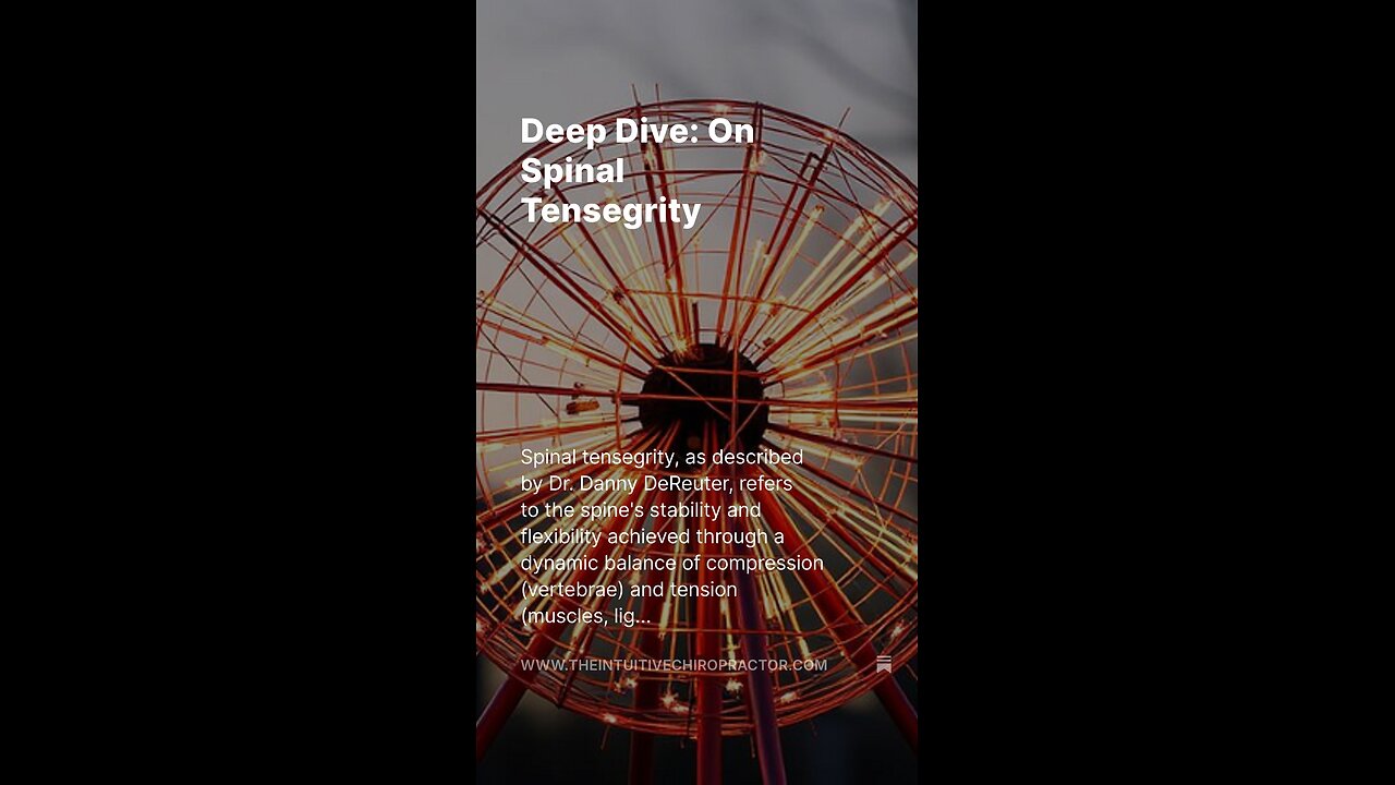 Deep Dive-on Spinal Tensegrity