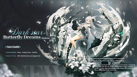 Aether Gazer BannerGameplay Oneiroi Dreamshade Outfit Trials Hel Darkstar Butterfly Dreams