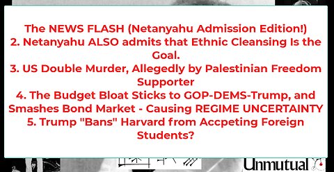 Liberty Conspiracy LIVE 5-22-25 Netanyahu-Hamas, Trump Budget Burden, Harvard Hit!