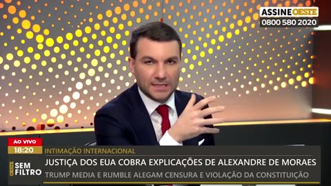 Após alegações de censura, Justiça dos EUA intima Moraes e cobra explicações