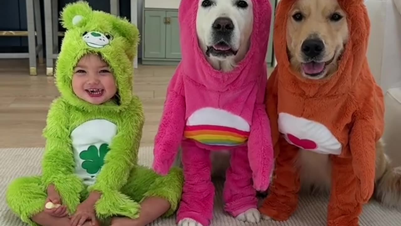 TOO DARN CUTE 🥰 LITTLE GIRL & DOGS 🙃15 MATCHING HALLOWEEN COSTUMES