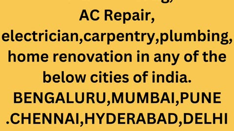 for services in select cities of india....