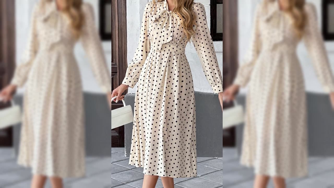 Tie Front Polka Dot Dress