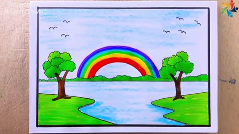 Rongdhonur Drisso Ongkon || Rainbow Scenery Painting