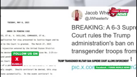 Supreme Court stands with Trump on Transgender ban in the military