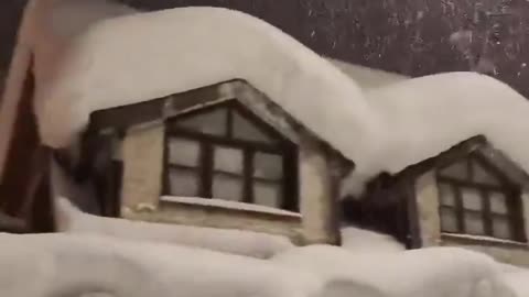 Night snowfall in the ski resort of Prato Nevoso (Cuneo, Italy, 25.12.2025).