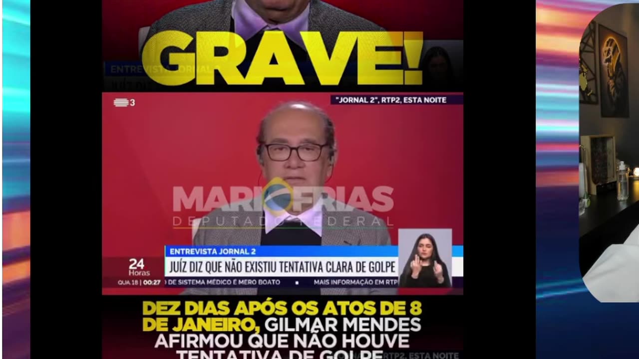 GILMAR DISSE QUE NÃO HOUVE TENTATIVA DE GOLPE