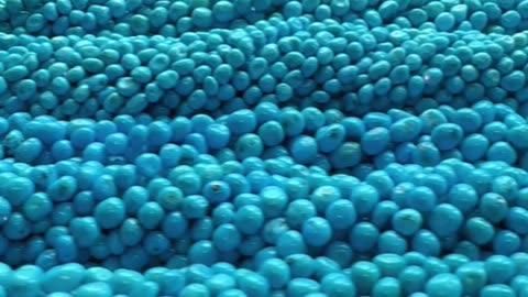 250603-3 Sleeping Beauty Turquoise Bead Strand: Blue Secret Realm Around the Neck