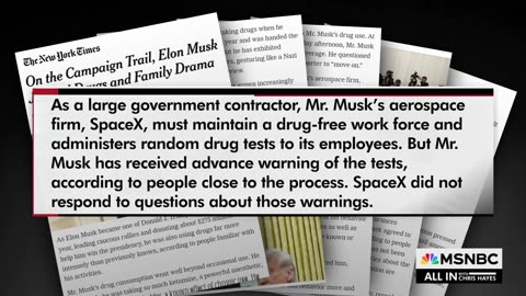 Bombshell new report on Musk’s ‘intense’ use of ketamine, other drugs