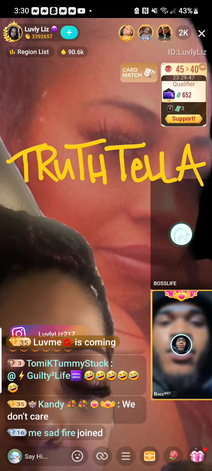 BOSSLIFE ON LUVLY LIZ LIVE WAKING IT UP ON PRETTYNEXTDOOR BEING A COKE SNIFFING 304 SINCE SHE WAS 16YRS OLD PT. 1