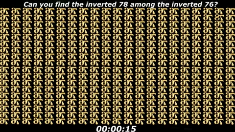 Inverted 78 number puzzle: Can you find the inverted 78 among the inverted 76?