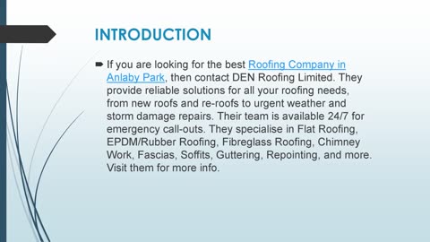 Best Roofing Company in Anlaby Park
