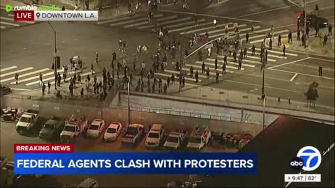 Live: Feds in standoff with protesters in downtown LA