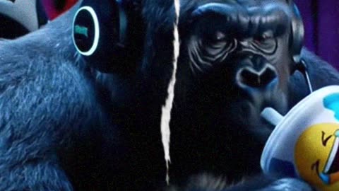 POV: Gorilla Reacts to Insane Slide – “Smoother Than Your Mom’s DMs 💀” #funnyshorts