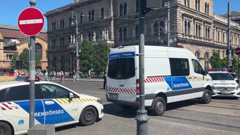 Hungarians block Liberty Bridge in Budapest to prevent LGBT march.