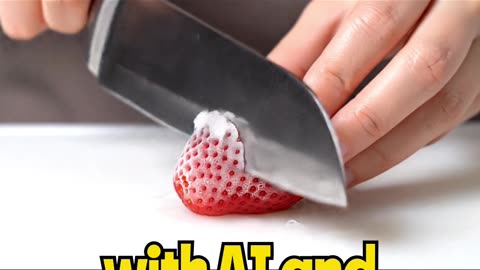 Frozen Fruit Cutting #asmr #ai #veo3 #shorts