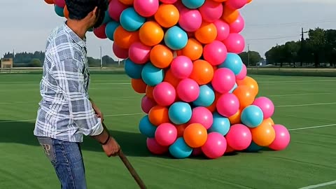 He Kicked the Balloon... and a Chicken Popped Out! 🐔⚽🤣 | Viral Short"