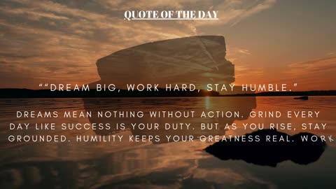 "QUOTE OF THE DAY"