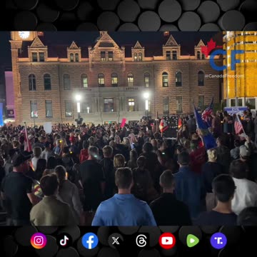 Canadians Sing the USA National Anthem for Charlie Kirk