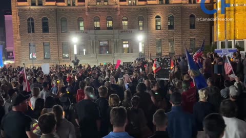 Canadians Sing the USA National Anthem for Charlie Kirk