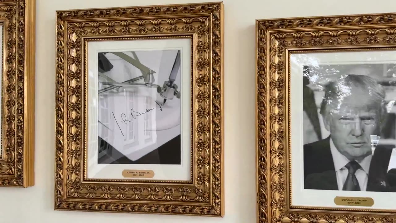 Trump has just unveiled the Presidential Wall of Fame, Joe Biden’s portrait is an AUTO-PEN
