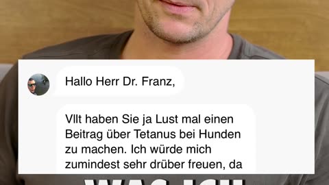 Unbekannt fragt nach der Tetanus-Impfung für Hunde.