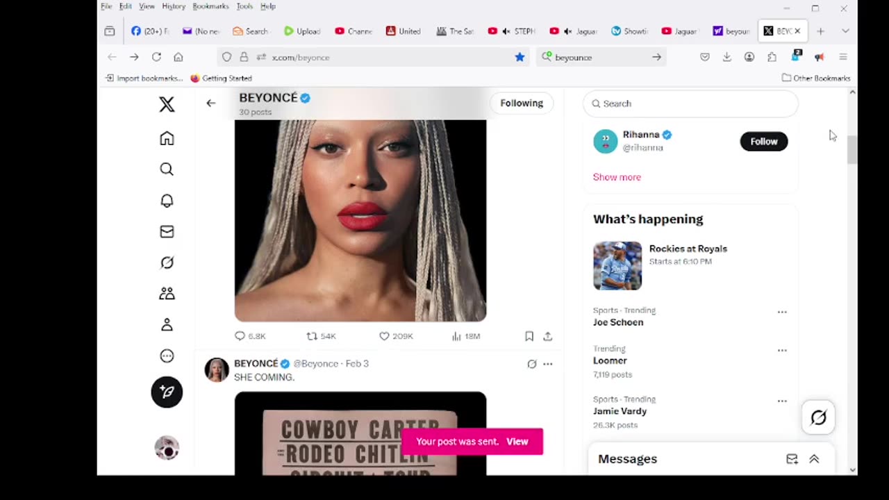 reported jaguar wright to BEYONCÉ