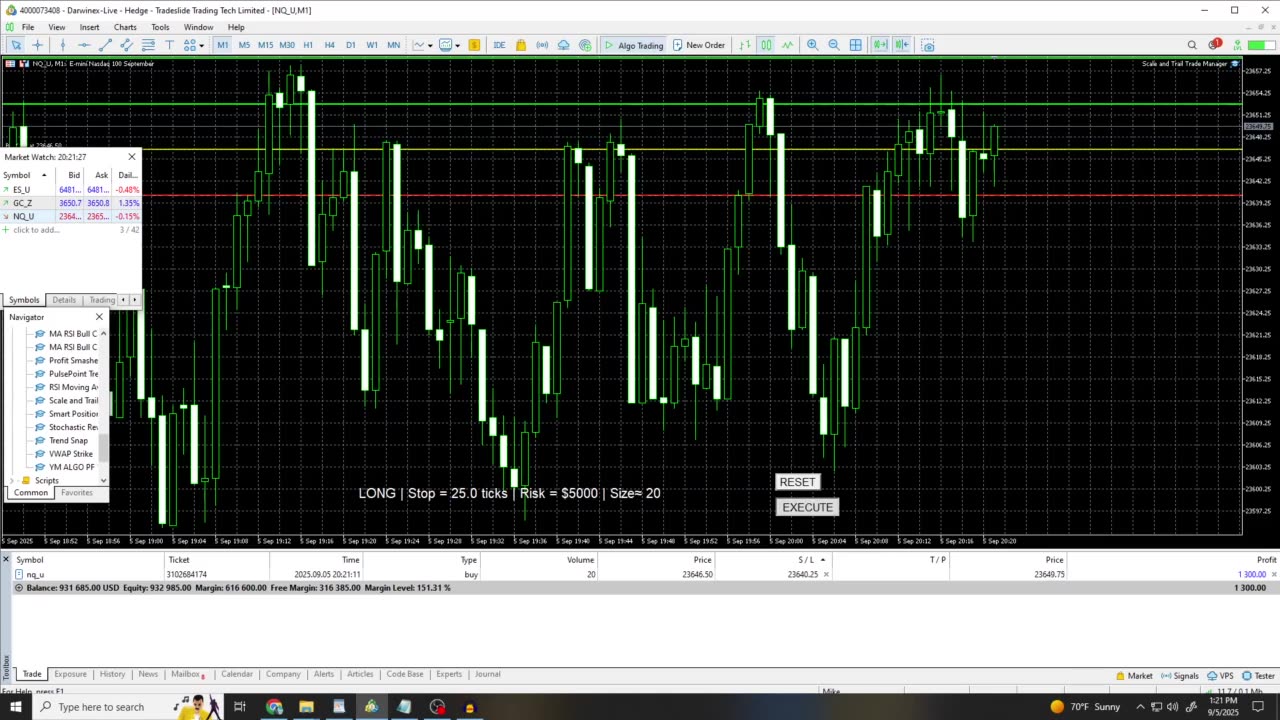 Scale and Trail Trade Manager for MetaTrader5 | Trade Execution and Risk Management Utility Tool