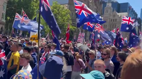 Melbourne Australia Day March footage